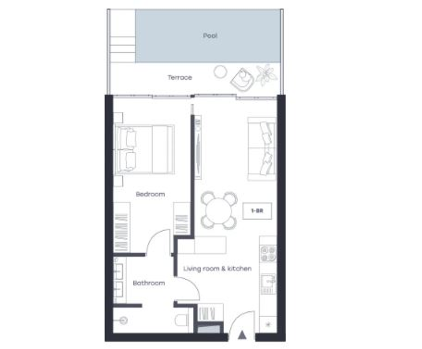 Апартаменты у пляжа Лаян в Банг Тао