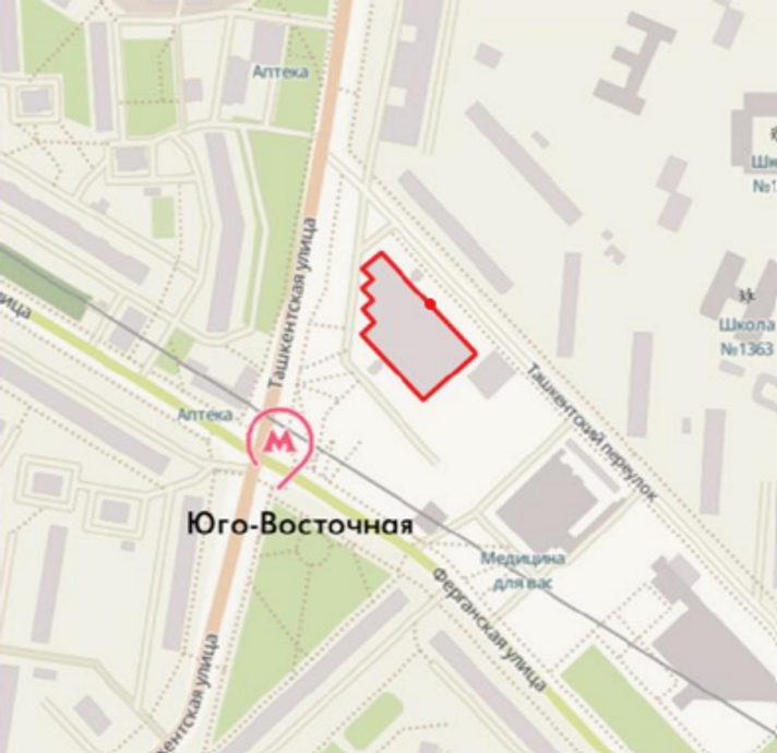 Земельный участок с объектом реконструкции в районе Выхино-Жулебино