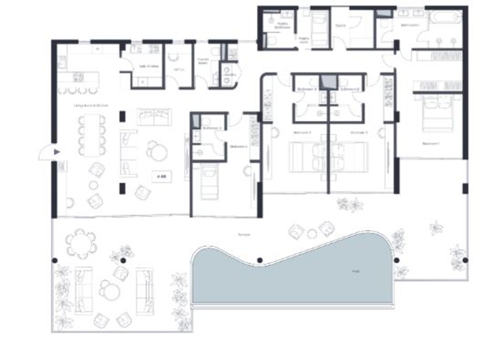 Апартаменты у пляжа Лаян в Банг Тао