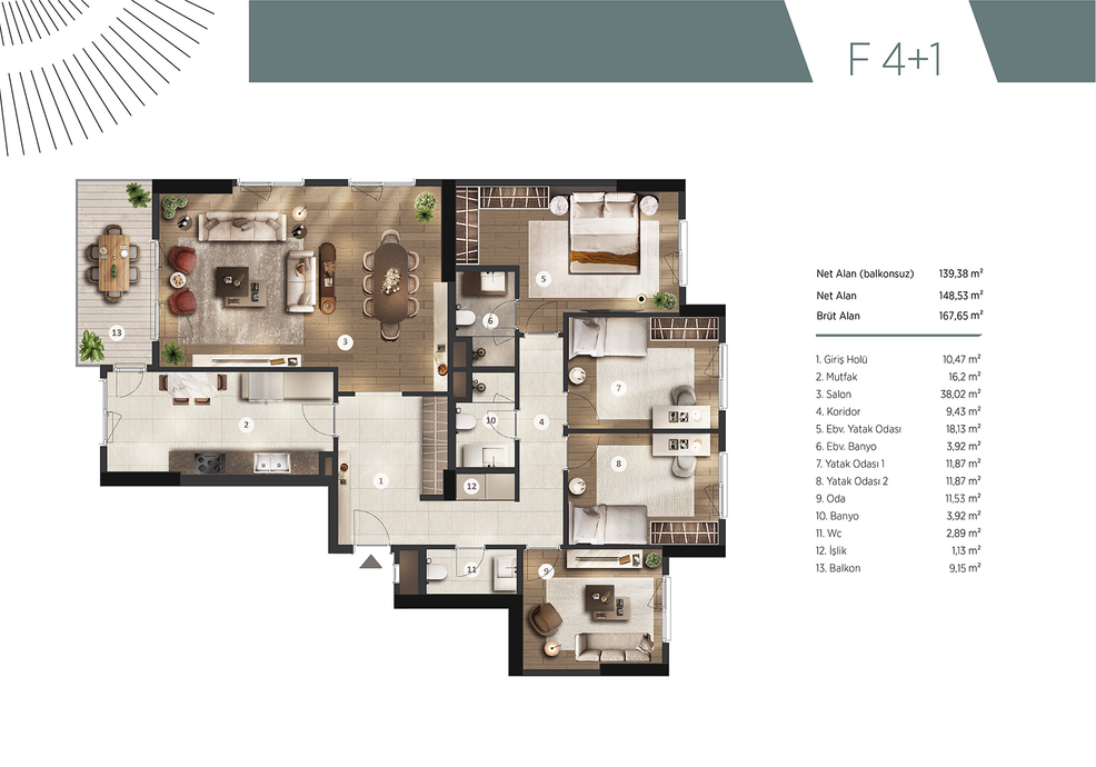 Апартаменты в новом жилом комплексе в азиатской части